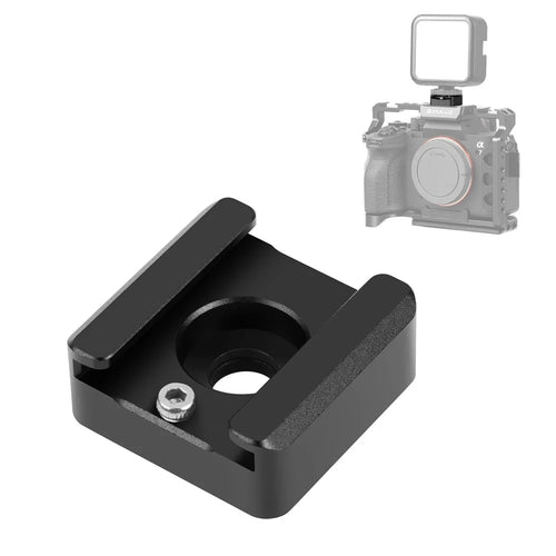 PULUZ PU3108B Cold Shoe Mount Adapter Expansion Base for Camera Cage Microphone Flash Light Bracket - 1
