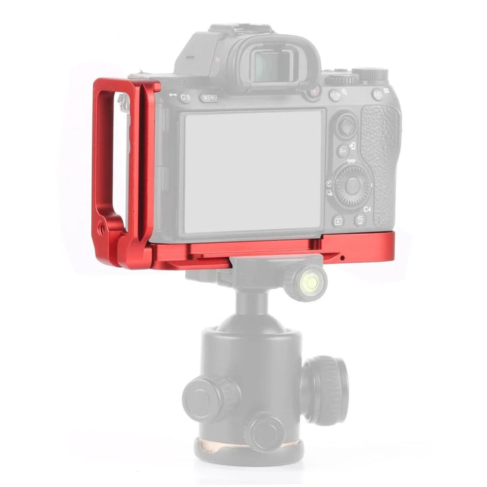 PULUZ PU3541 L-Shaped Quick Release Plate for Sony A9  /  A7 III  /  A7R III Aluminum Alloy Shooting Bracket - Red - 1