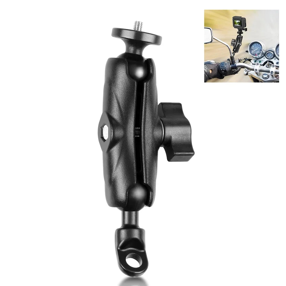PULUZ PU702B For GoPro Action Camera Motorcycle  /  Bicycle Mirror Mount Aluminum Alloy Adjustable Bracket - 1