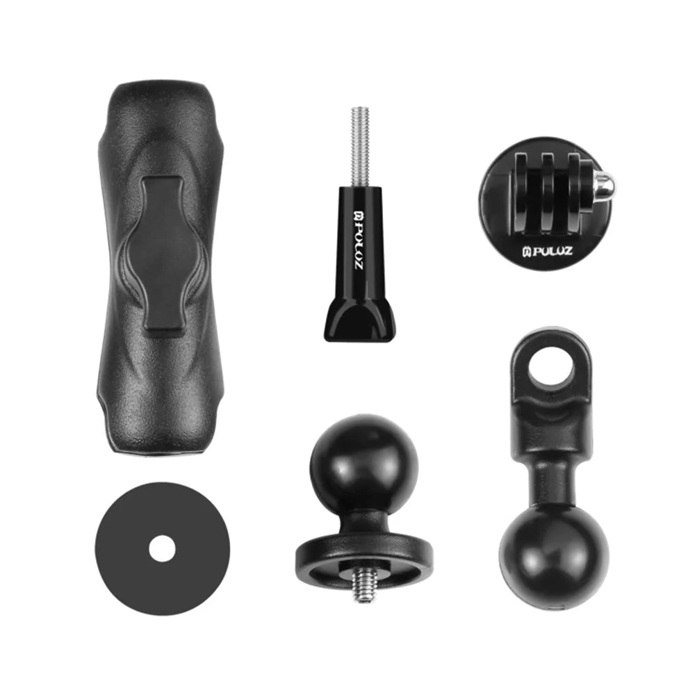 PULUZ PU702B For GoPro Action Camera Motorcycle  /  Bicycle Mirror Mount Aluminum Alloy Adjustable Bracket - 6