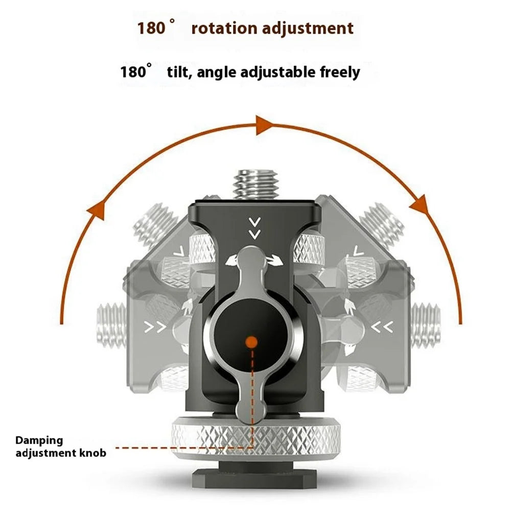 MEDARIG MPR-005 DSLR Mirrorless Camera Adjustable Aluminum Alloy Mount Cold Shoe Adapter - 4