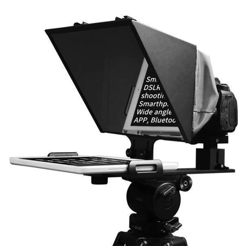 FEELWORLD TP13A Wide Angle Teleprompter with Remote Controller for Smartphone / Tablet / DSLR Camera - 1