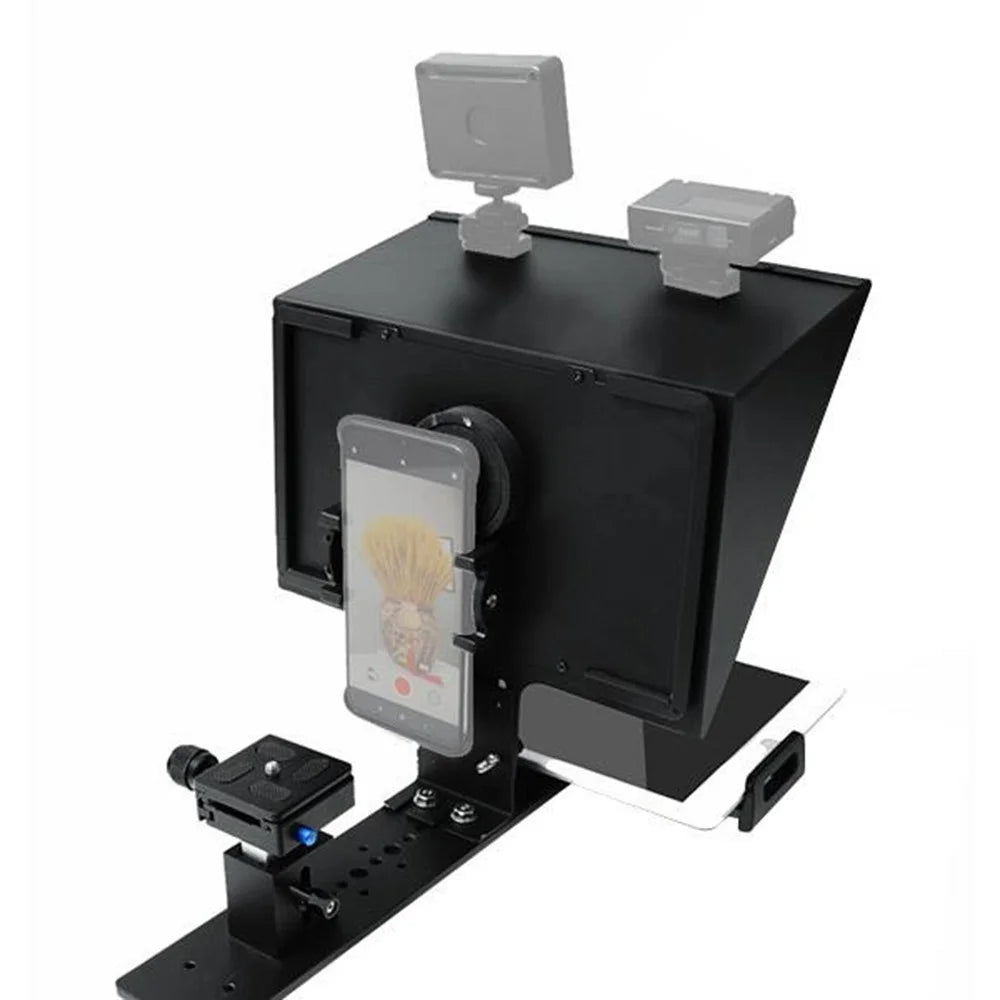 FEELWORLD TP13A Wide Angle Teleprompter with Remote Controller for Smartphone / Tablet / DSLR Camera - 4