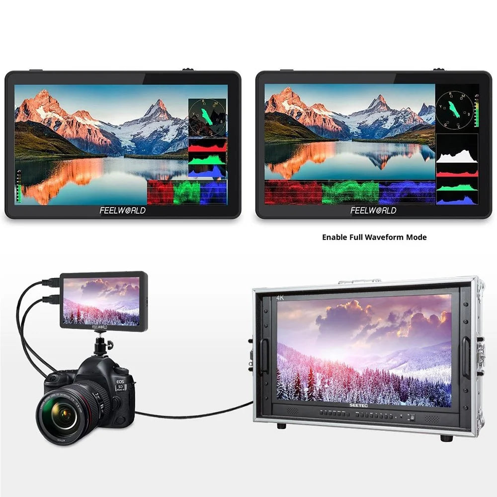 FEELWORLD F6 PLUS V2 4K Photography Monitor 6 Inch Touch Screen Display for DSLR / Mirrorless Camera Accessory - 7