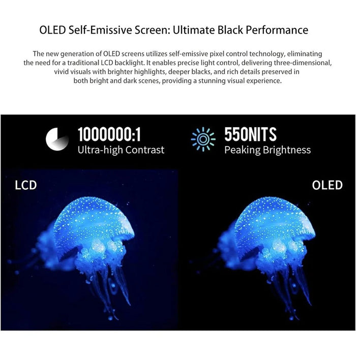 FEELWORLD PS6 5.5 Inch OLED HD Camera Monitor 4K60HZ Portrait / Landscape Touchscreen Display for Photography / Videography - US Plug - 5