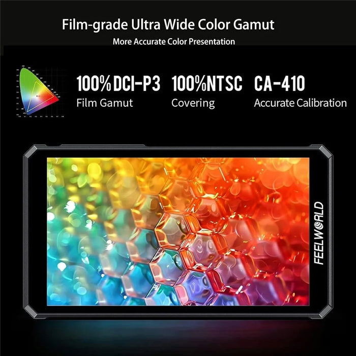 FEELWORLD PS6 5.5 Inch OLED HD Camera Monitor 4K60HZ Portrait / Landscape Touchscreen Display for Photography / Videography - US Plug - 7