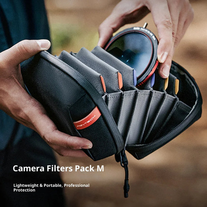 PGYTECH P-CB-254 Shockproof Storage Case for Filters Up To 10cm Camera Lens Carrying Bag - Black - 2