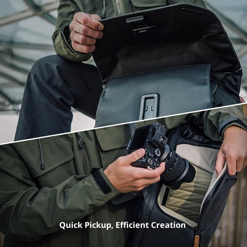 PGYTECH OneGo Camera Backpack 20L with Laptop / iPad Compartment Water-Resistant DSLR / Mirrorless Bag Photography Pack - Matte Black - 5
