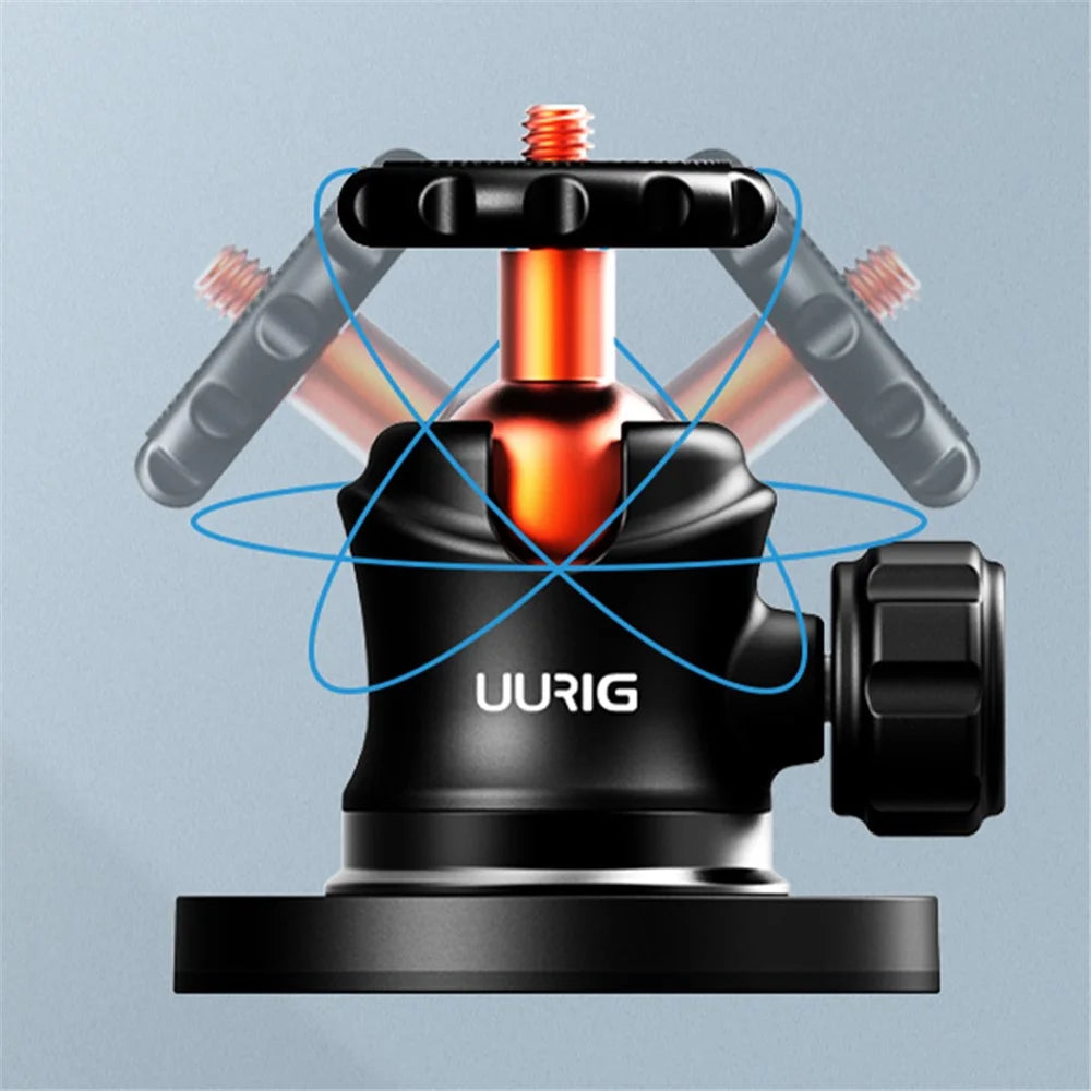 UURIG Magnetic Bracket for Sports Camera Angle Adjustable Aluminum Alloy Stand - 4