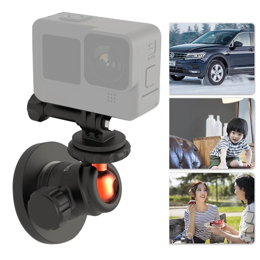UURIG Magnetic Bracket for Sports Camera Angle Adjustable Aluminum Alloy Stand - 7