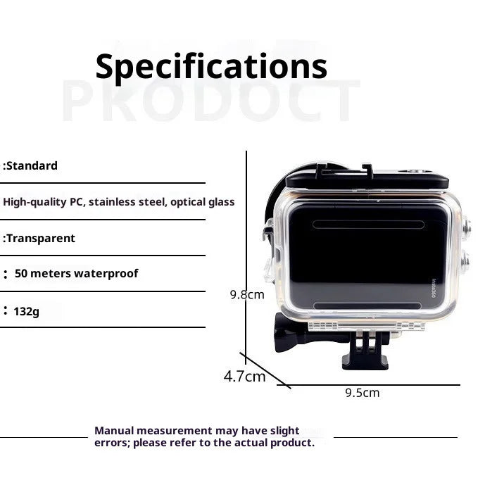 For Insta360 Go Ultra Waterproof Case 50m Underwater Professional Action Camera Diving Housing - 6