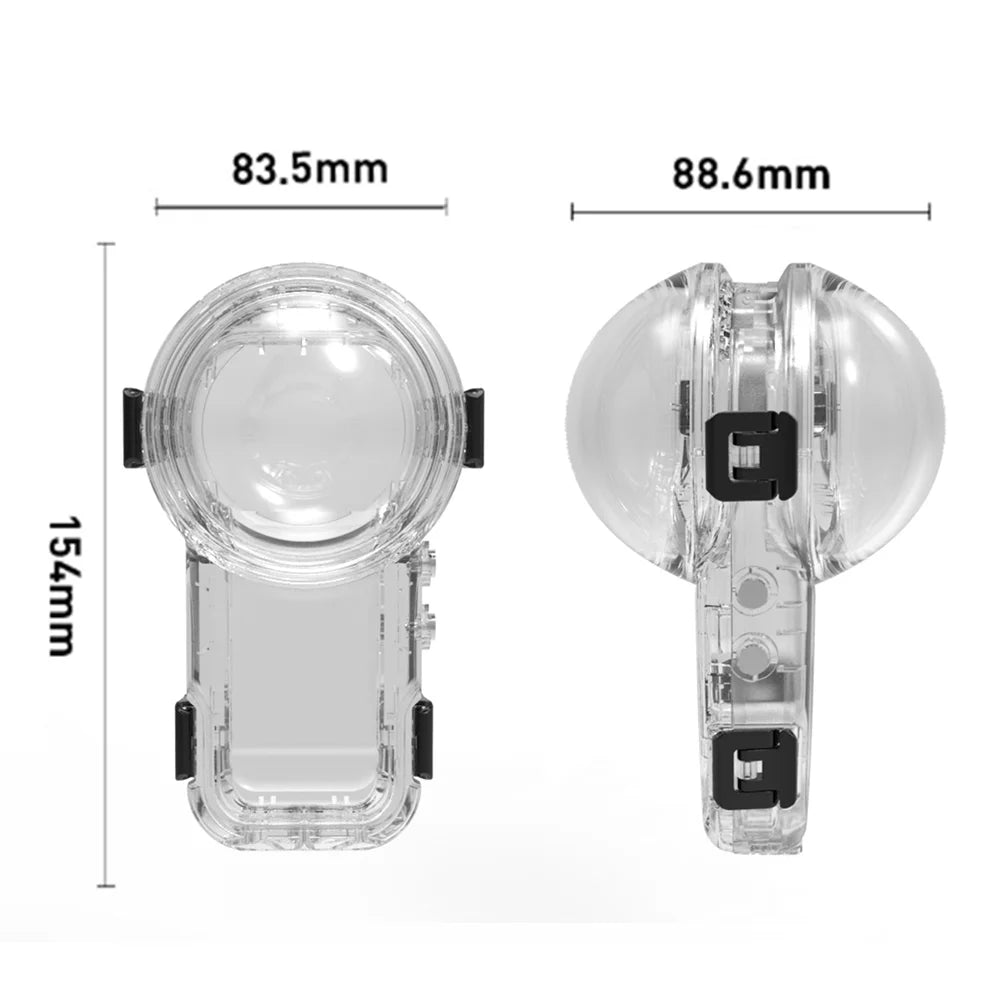 For Insta360 X5 Action Camera Waterproof Case 60m Underwater Diving Shell Full Protection Housing - 7