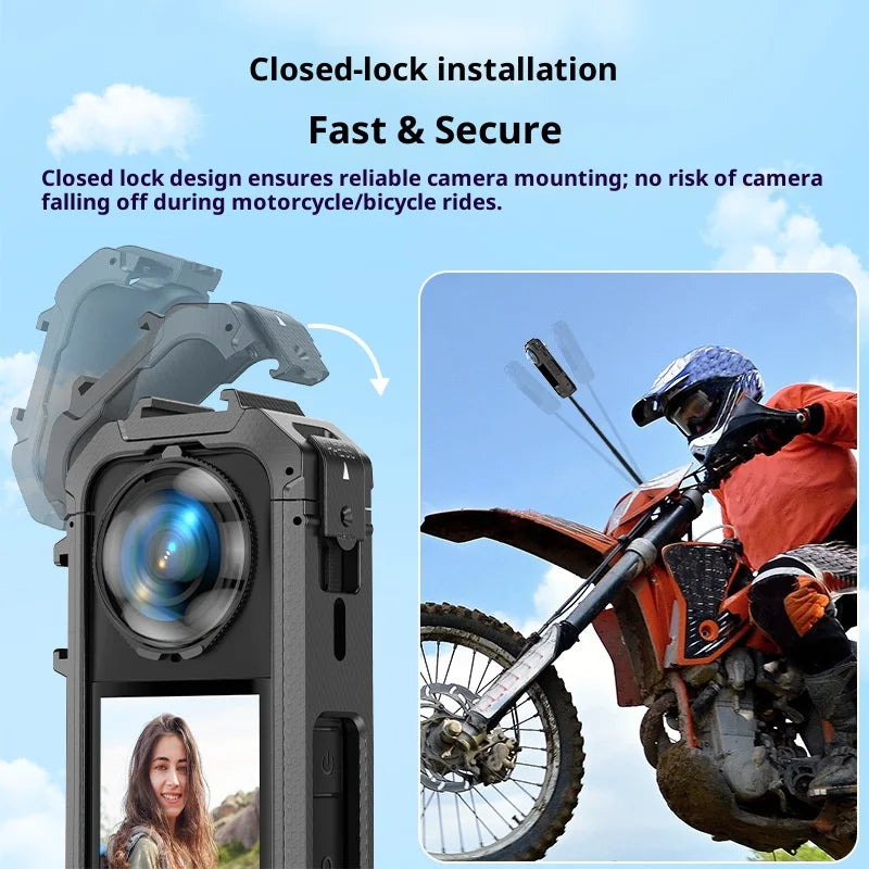 For Insta360 X5 Camera Quick Release Magnetic Protective Frame Anti-Shake Support for Vertical Horizontal Shooting - 3
