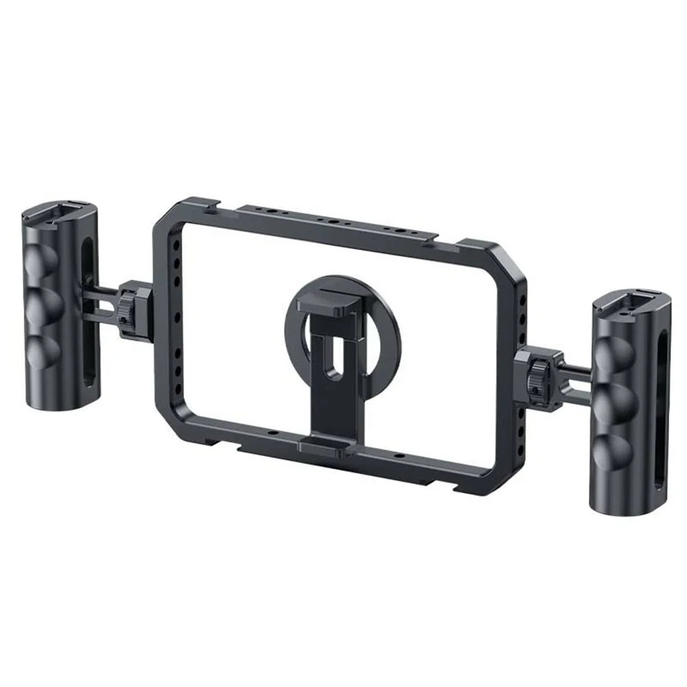 SCG-P03 Aluminum Alloy Smartphone Video Rig Stabilizer Frame Dual-Handle Magnetic Camera Cage 61 - 85mm Clip Range - 1
