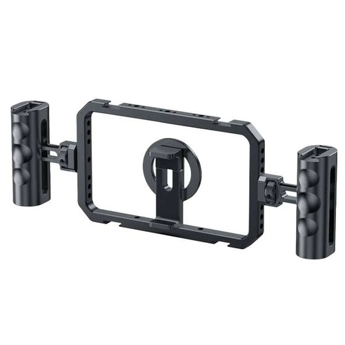 SCG-P03 Aluminum Alloy Smartphone Video Rig Stabilizer Frame Dual-Handle Magnetic Camera Cage 61 - 85mm Clip Range - 1