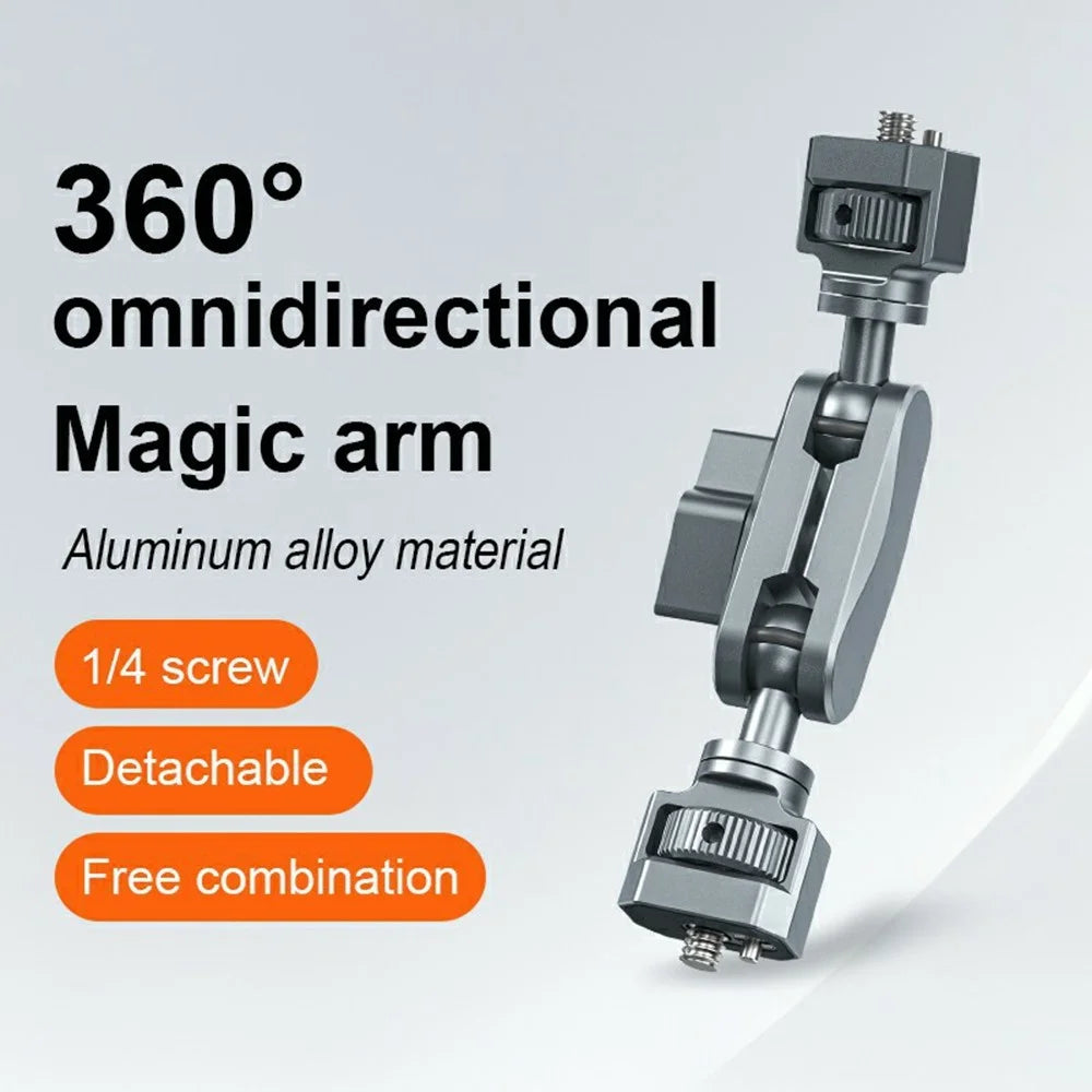 SX-Pj29 360° Adjustable Car Magic Arm Bracket Dual Ball Head Phone Mount Anti-Slip for Camera Photography - 4