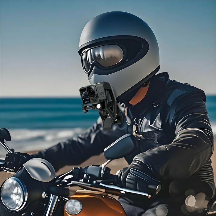SSJN-052 Helmet Chin Mount for DJI Osmo 360 / Action 5 Pro / 4 / 3 / GoPro / Insta360 Camera Secure Attachment - 6