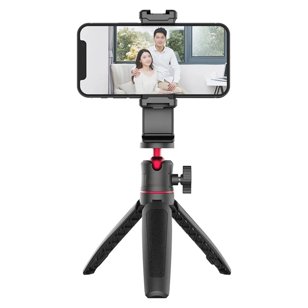 UURIG ST-22 Mobile Phone Tripod Mount Adjustable Clamp Mount Adapter with 1/4" Screw and Arca for Photography Live-streaming Selfie Phone Clip Support 360-Degree Rotating - 2