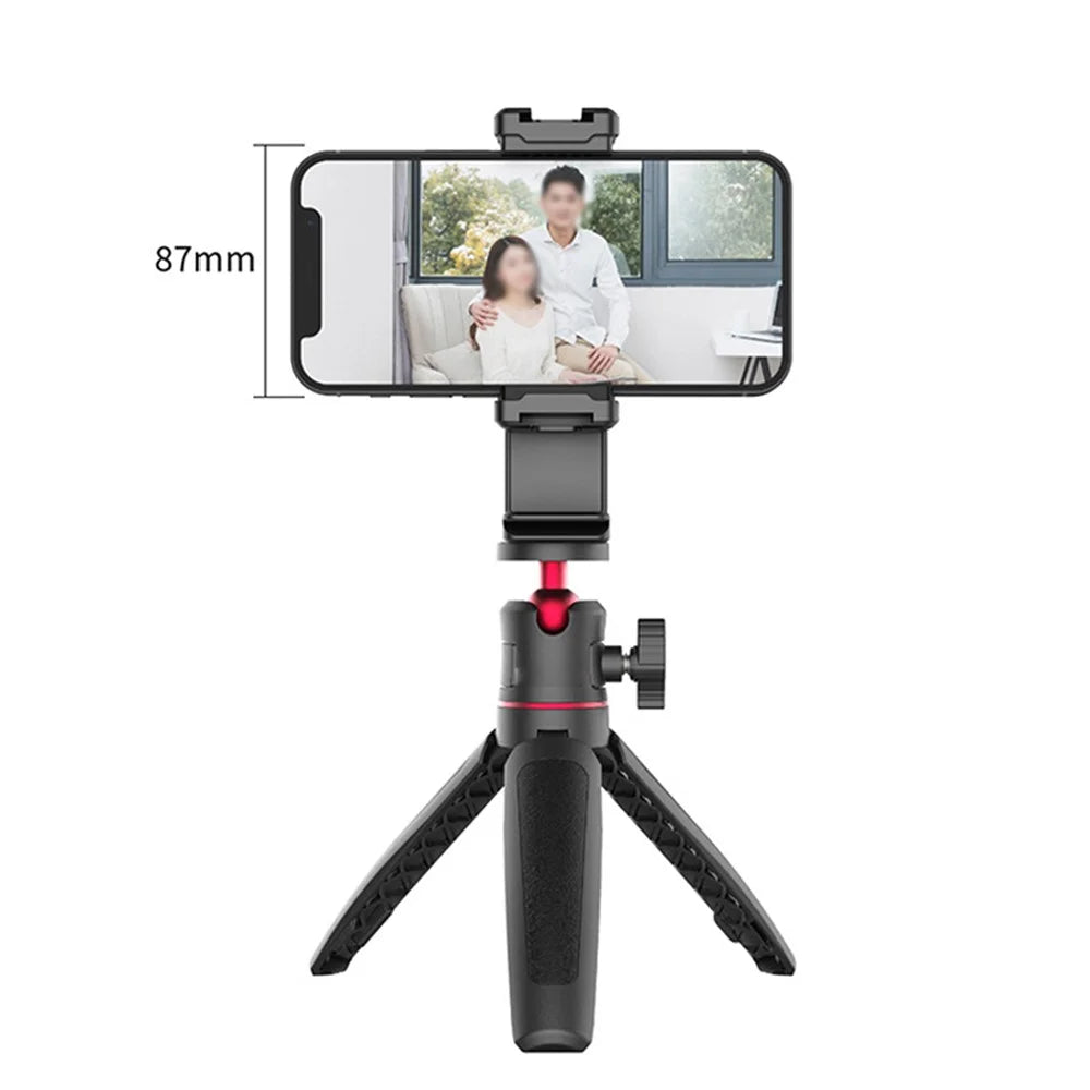UURIG ST-22 Mobile Phone Tripod Mount Adjustable Clamp Mount Adapter with 1/4" Screw and Arca for Photography Live-streaming Selfie Phone Clip Support 360-Degree Rotating - 6