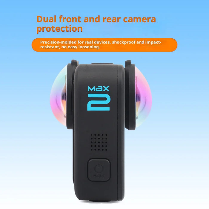 2Pcs / Set For GoPro MAX2 Front and Rear Lens Protector 10H Tempered Glass Action Camera Lens Guard - 2