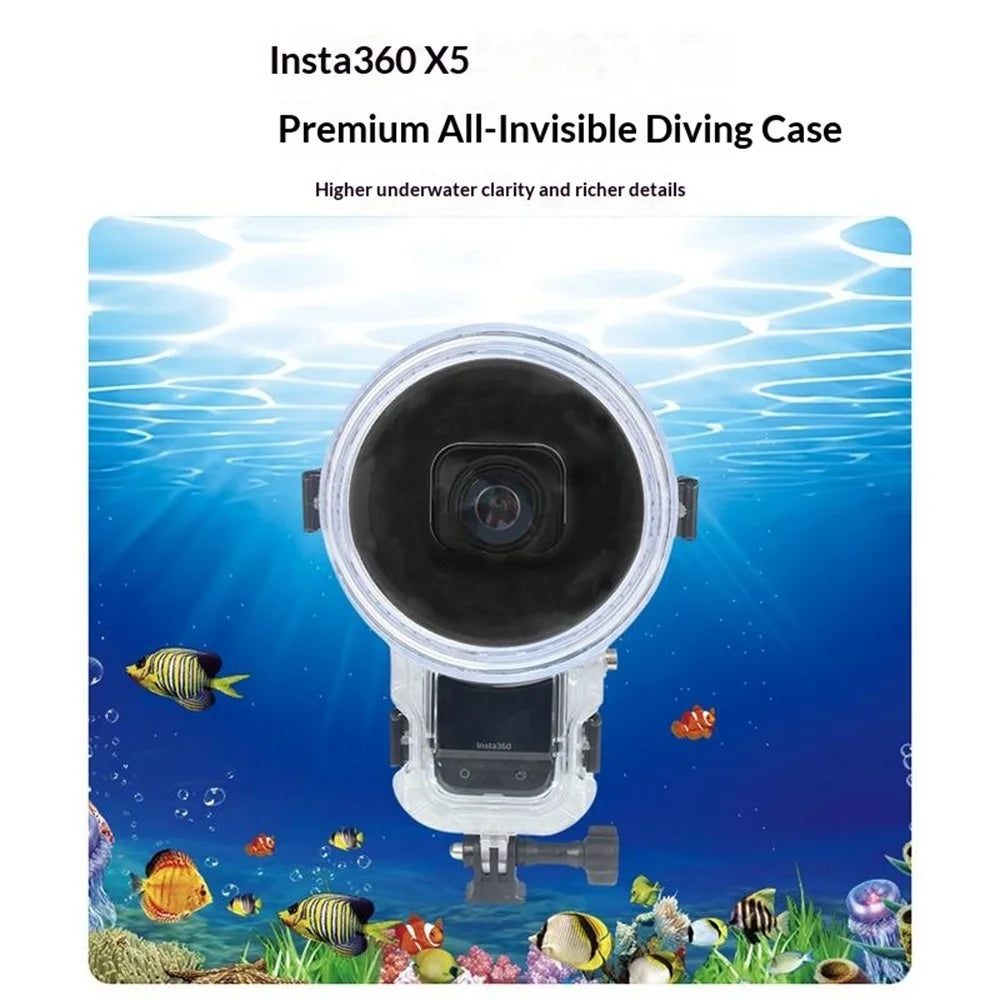 For Insta360 X5 Action Camera Waterproof Protection Invisible Diving Case 50m Depth Underwater Housing - 2