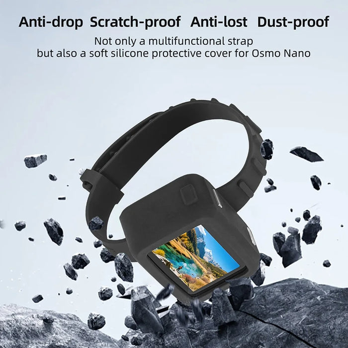 SUNNYLIFE ON-ZD117 For DJI Osmo Nano Integrated Silicone Case with Strap Camera Protective Cover - 4