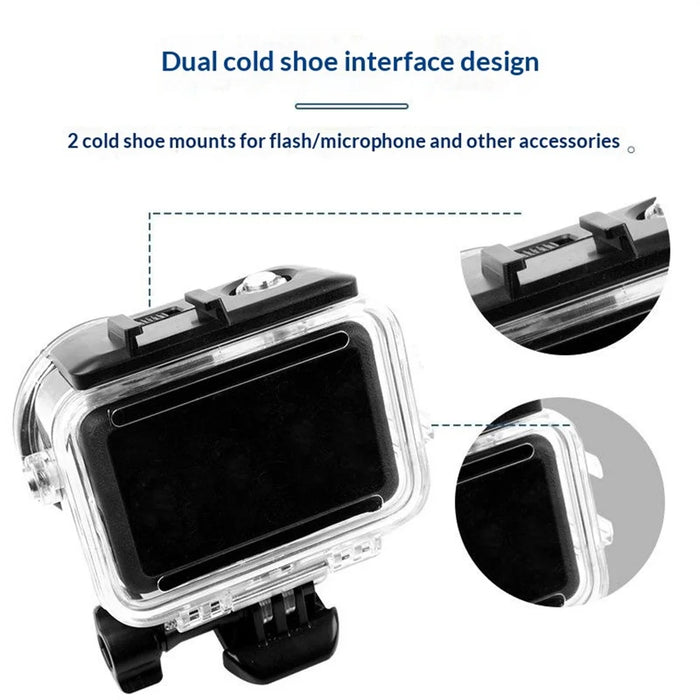 For DJI Osmo Action 6 Waterproof Case 60M Underwater Housing Diving Action Camera Protective Shell - 5