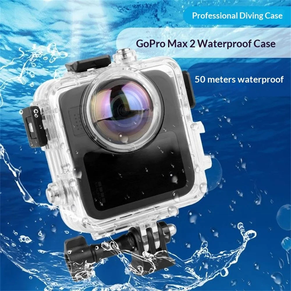 For GoPro MAX2 50m Diving Waterproof Action Camera Case Panoramic Action Camera Protective Shell - 2