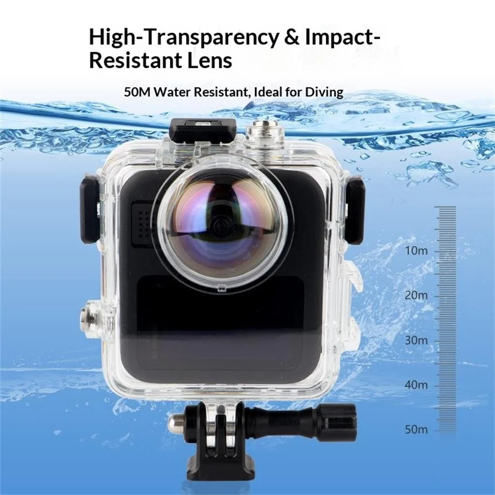 For GoPro MAX2 50m Diving Waterproof Action Camera Case Panoramic Action Camera Protective Shell - 4