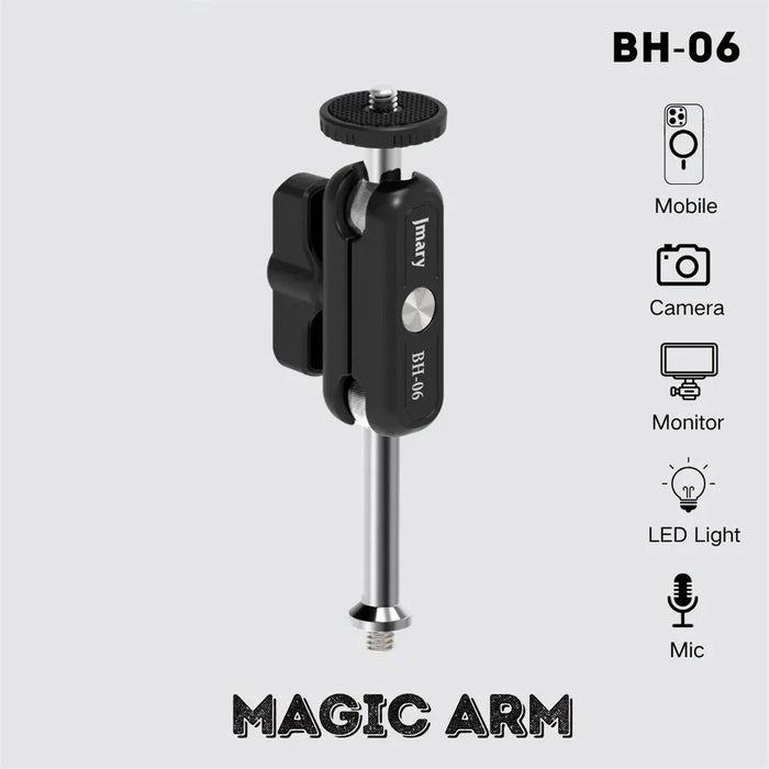 JMARY BH-06 Aluminum Alloy Magic Arm Holder Dual Ball Heads 360° Rotation DSLR Camera Video Extension Bracket - 3