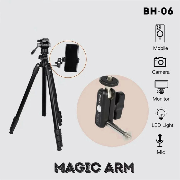 JMARY BH-06 Aluminum Alloy Magic Arm Holder Dual Ball Heads 360° Rotation DSLR Camera Video Extension Bracket - 4