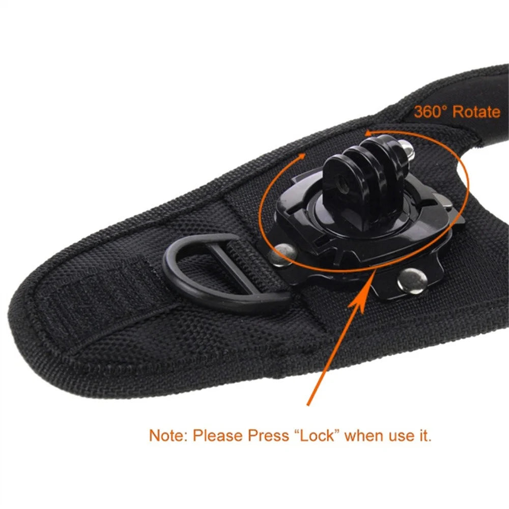 PULUZ PU162 360 Degree Rotation Glove Mount for GoPro / Insta360 / DJI Osmo Action Camera Hand Strap - 3