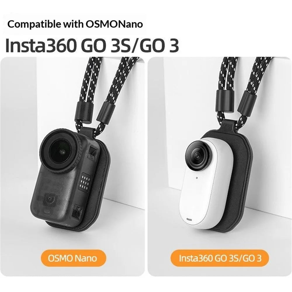 SUNNYLIFE ON-ZJ112 For DJI Osmo Nano  /  Mic  /  Insta360 GO 3  /  3S Magnetic Neck Strap POV Shooting Microphone Holder - Black - 3