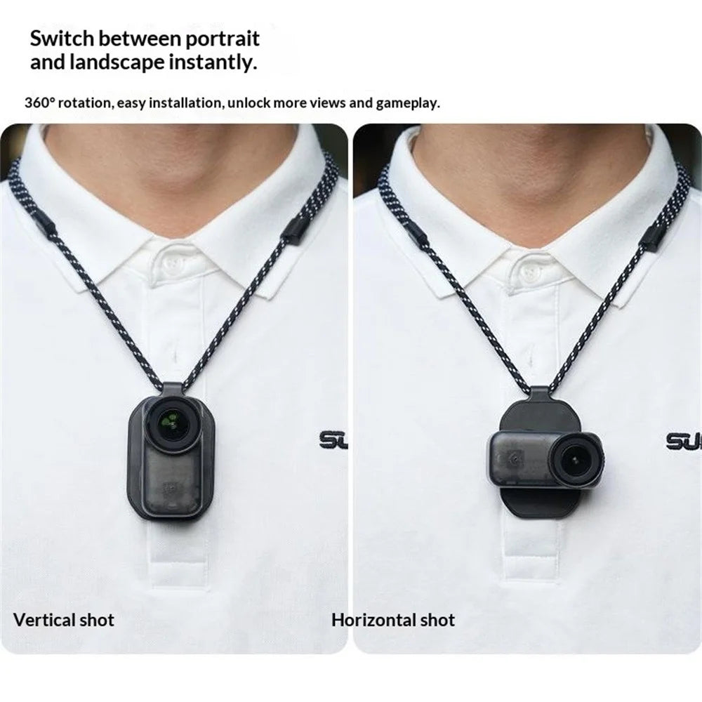 SUNNYLIFE ON-ZJ112 For DJI Osmo Nano  /  Mic  /  Insta360 GO 3  /  3S Magnetic Neck Strap POV Shooting Microphone Holder - Black - 5