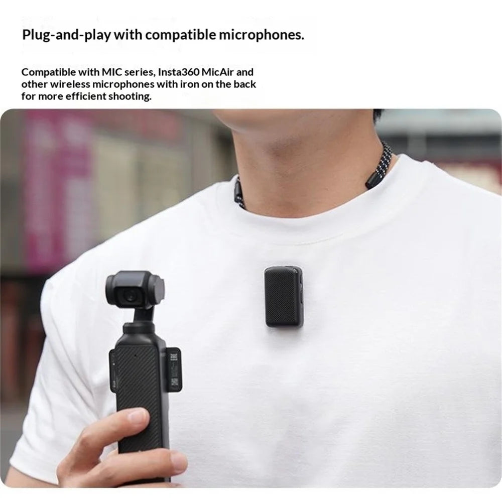 SUNNYLIFE ON-ZJ112 For DJI Osmo Nano  /  Mic  /  Insta360 GO 3  /  3S Magnetic Neck Strap POV Shooting Microphone Holder - Black - 6