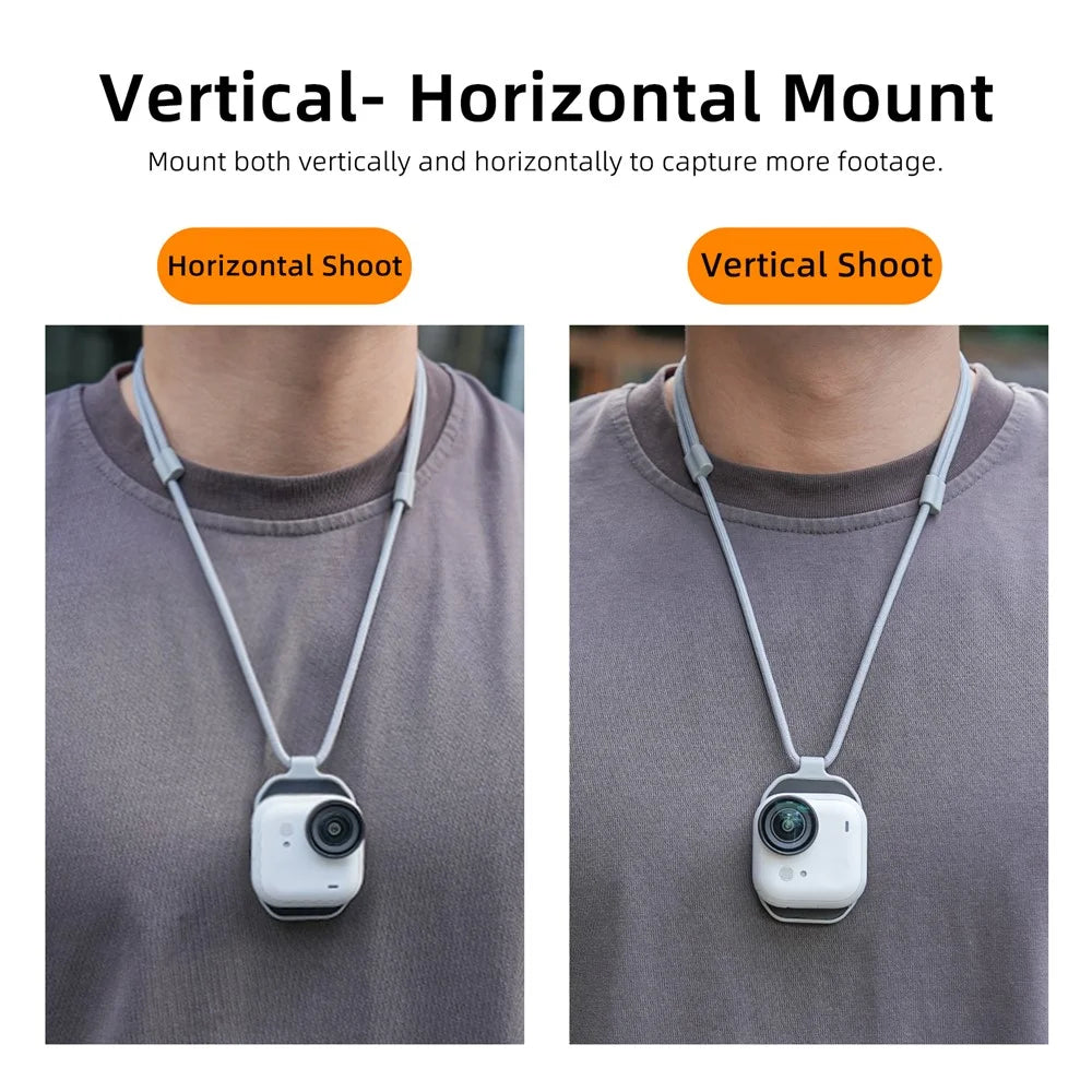 SUNNYLIFE GU-ZJ115 For Insta360 Go Ultra  /  DJI Mic Magnetic Neck Mount First-Person Shooting POV Bracket with Adjustable Lanyard - 3