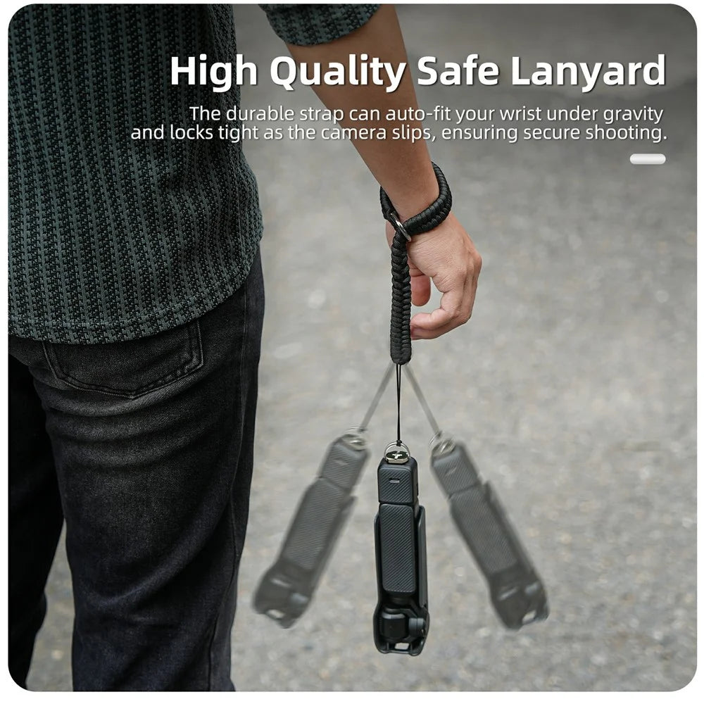SUNNYLIFE GS039 Universal Action Camera Wrist Strap Anti-Loss Braided Hand Strap with 1 / 4 inch Carbon Steel Screw - Grey - 6