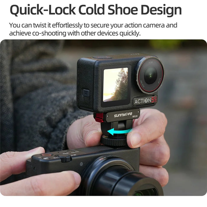 SUNNYLIFE AD118 Magnetic Quick Release Adapter for DJI Osmo 360  /  Action 5 Pro  /  4  /  3  /  2 Adjustable Camera Mount - 7