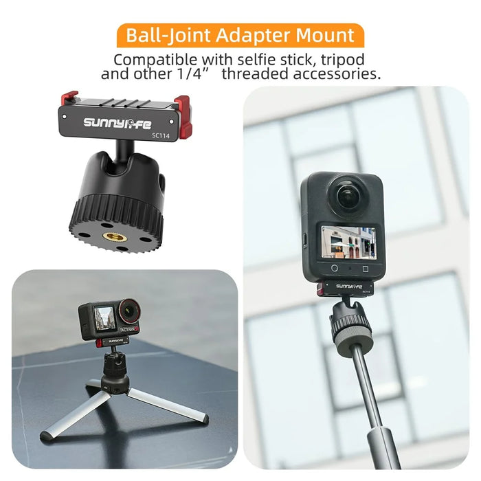 SUNNYLIFE SC114 Magnetic Quick Release Ball Joint Suction Cup Mount for DJI Osmo 360 / Action 5 Pro / 4 / 3 Camera - 5