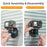 SUNNYLIFE SC114 Magnetic Quick Release Ball Joint Suction Cup Mount for DJI Osmo 360 / Action 5 Pro / 4 / 3 Camera - 7