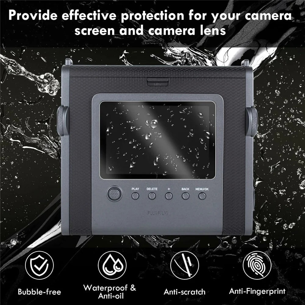 2Pcs for Fujifilm Instax Wide Evo Camera Screen Protector 9H Tempered Glass Anti-Scratch HD Camera Film - Transparent - 2