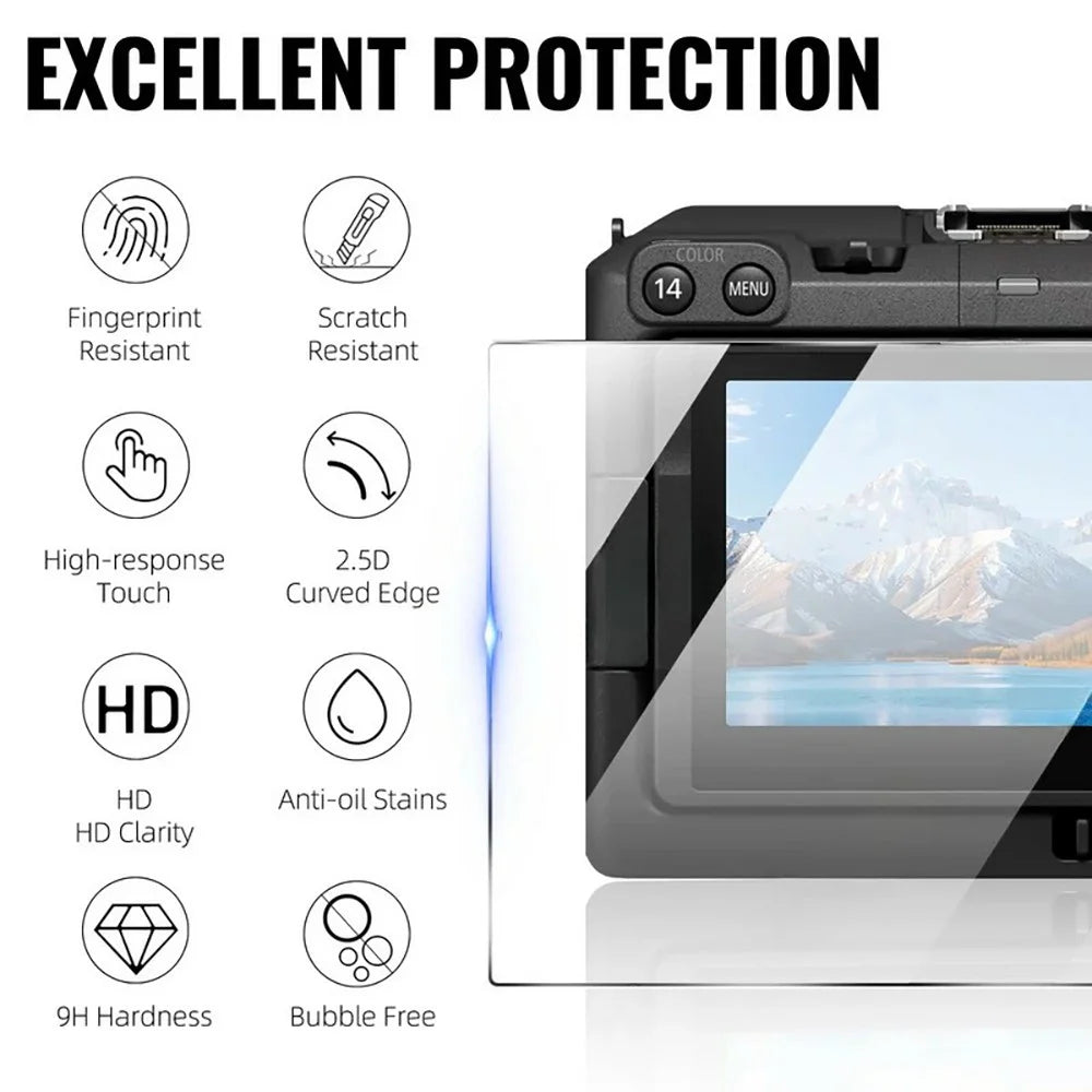 3Pcs for Canon EOS C50 Camera Screen Protector 9H Tempered Glass Anti-Scratch HD Camera Film - Transparent - 4