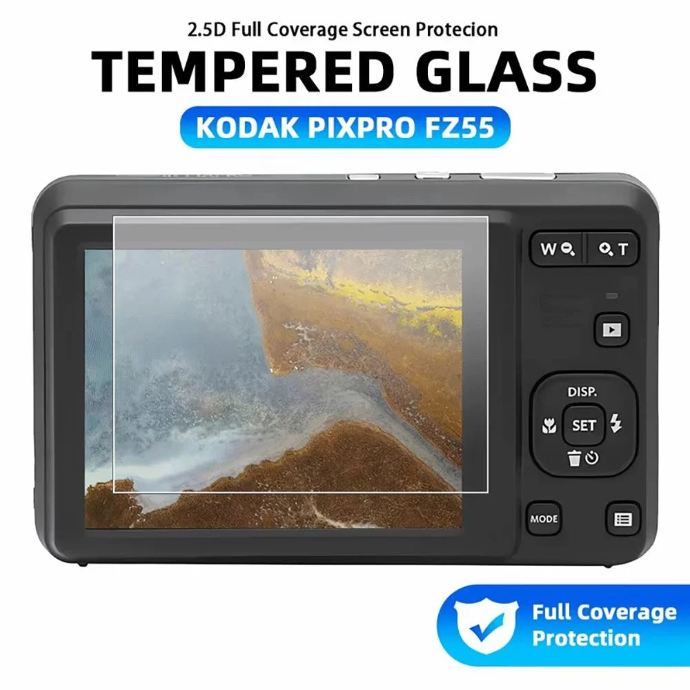 3Pcs for Kodak Pixpro FZ55 Camera Screen Protector 9H Tempered Glass Anti-Scratch HD Camera Film - Transparent - 2