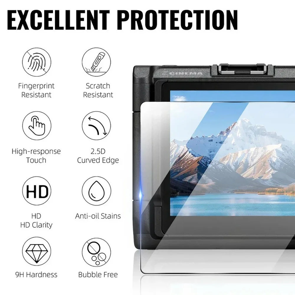 3Pcs for Nikon ZR Camera Screen Protector 9H Tempered Glass Anti-Scratch HD Camera Film - Transparent - 4