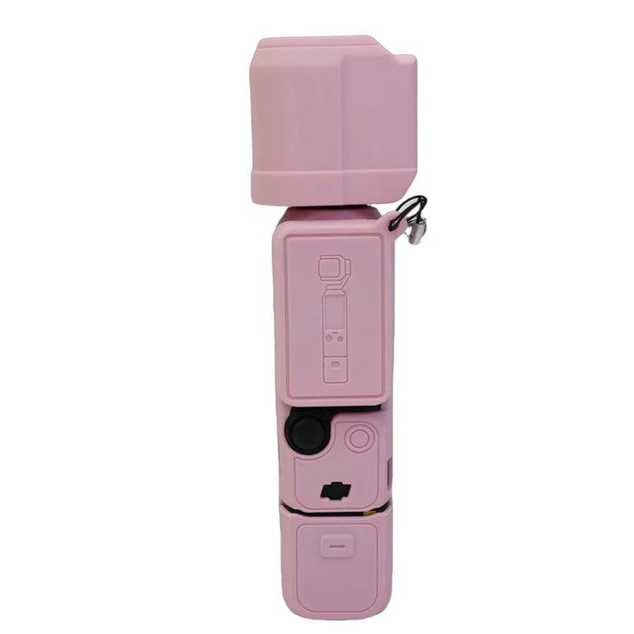 For DJI Osmo Pocket 3 Silicone Case Camera Soft Protective Cover with Lens Cap Screen Cover - Pink - 2