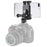 D01S 360 Degree Rotating E-Shape Phone Holder Hot Shoe Mount Adapter for Action Camera - Black - 3