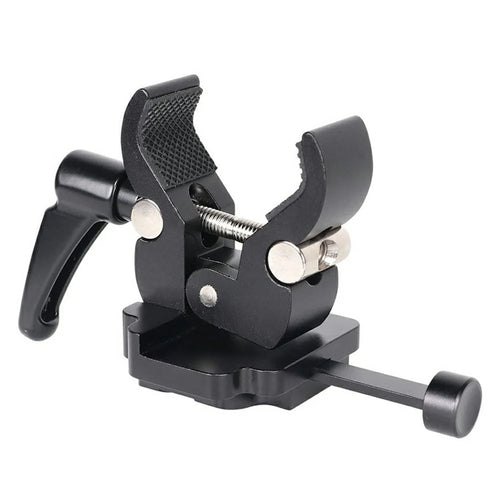 LB16 Aluminum Alloy Camera Clamp V-Lock Mount Quick Release Adapter for V-Port Battery Plate - Black - 1