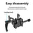 LB16 Aluminum Alloy Camera Clamp V-Lock Mount Quick Release Adapter for V-Port Battery Plate - Black - 4