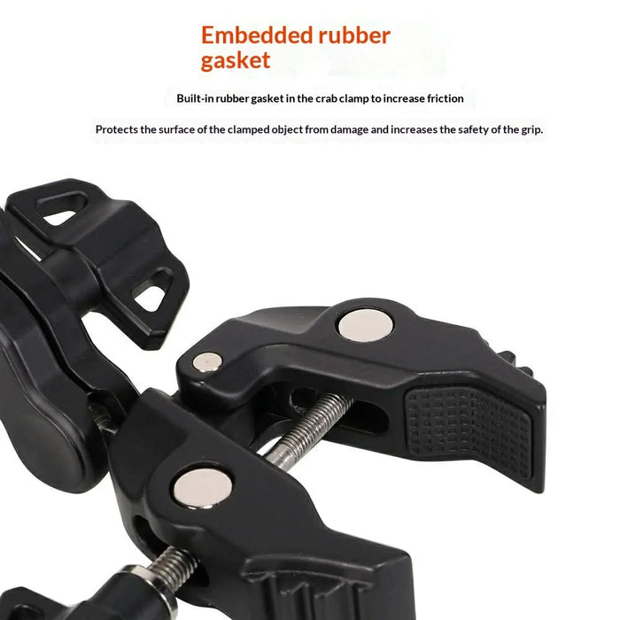 Z057 Aluminum Alloy Crab Clamp Magic Arm 360 Degree Rotating Super Clamp Photography Equipment - Black - 4