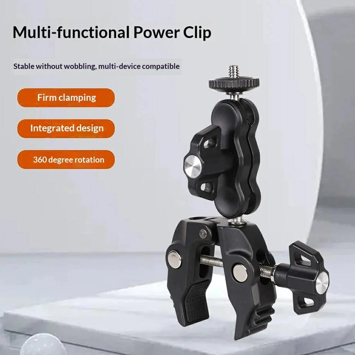 Z057 Aluminum Alloy Crab Clamp Magic Arm 360 Degree Rotating Super Clamp Photography Equipment - Black - 5